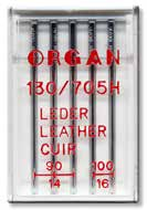Голки швейні ORGAN (Японія) LEDER LEATHER CUIR №90/14 №100/16 для побутових швейних машин