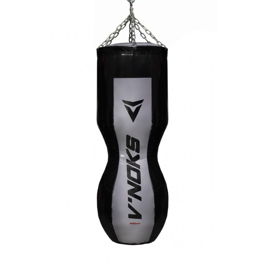 🔥 Боксерський мішок силует V'Noks Gel 110 см 50-60 кг чорно-білий + ланцюга у подарунок!🎁