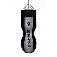 Боксерський мішок силует 110 см 50-60 кг чорно-білий V'Noks Gel + ланцюга в подарунок