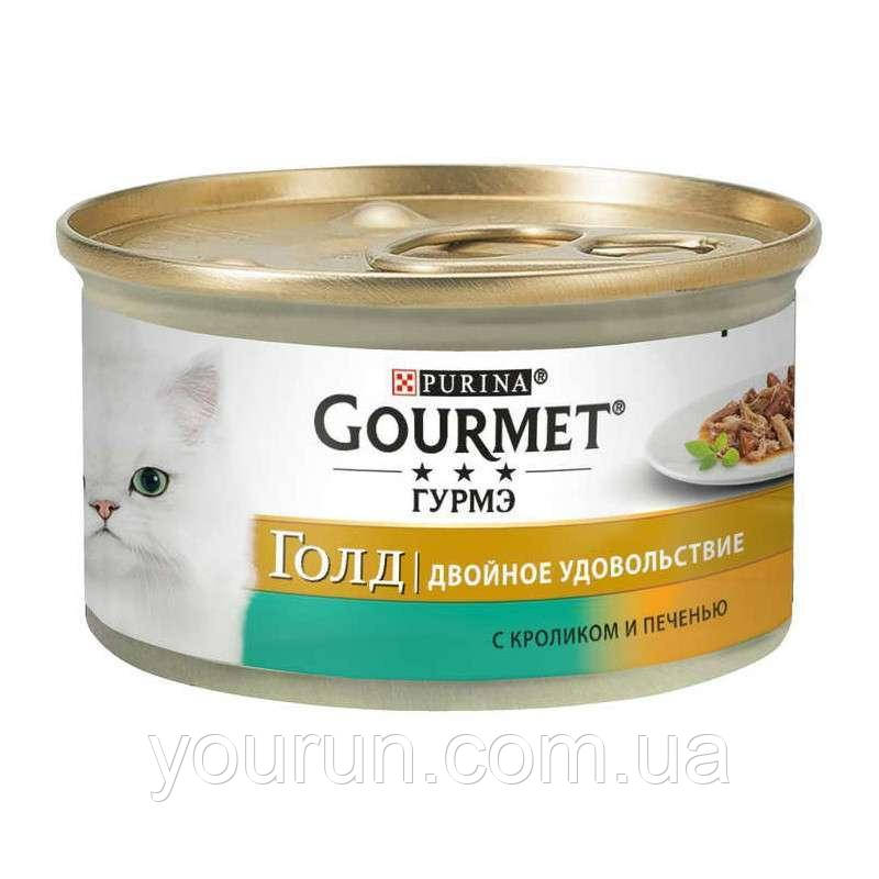 Gourmet Gold (Гурмет Голд) кусочки у підливці з кроликом і печінкою 85гр, фото 1