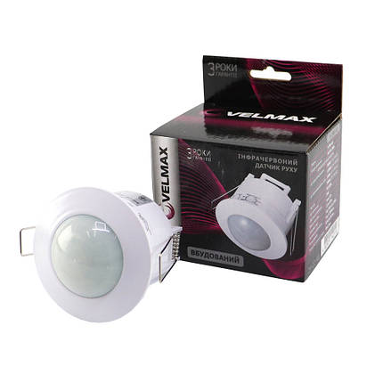 Датчик руху Velmax інфрачервоний V-IMS-ST41 AC220-240V 29-22-40, фото 1