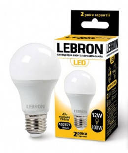 Лампочка LED Lebron L-A60 12W E27 4100K 11-11-46, фото 1