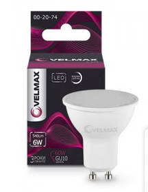 Лампочка LED Velmax MR16 6W GU10 540Lm 4100K 21-14-74