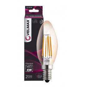 LED лампочка Velmax V-Filament-C37 4W E14 4100K 400Lm 21-42-04