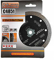 Диск алмазний для кераміки Richmann 125 x1,3 мм висота сегмента 10 мм для сухого або вологого різання (С4851)