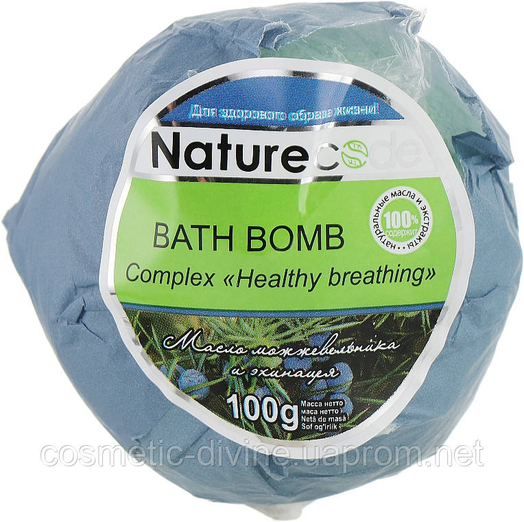 Бомба для ванни Complex "Healthy breathihg" зелена100г.