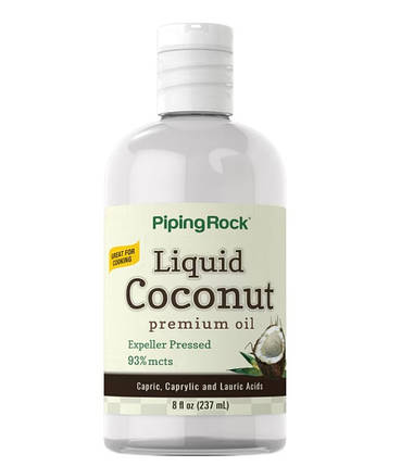 Кокосова олія рідка Piping Rock Liquid Coconut Premium Oil 237 мл, фото 2