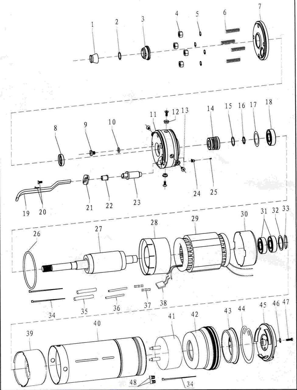 Насос центробежный скважинный 2.2кВт H 232(180)м Q 55(33)л/мин Ø102мм AQUATICA (DONGYIN) (777127) - фото 4 - id-p842832385