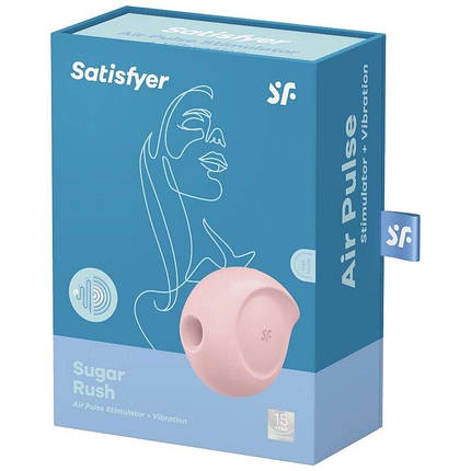 Вакуумний стимулятор з вібрацією Satisfyer Sugar Rush Rose, фото 2