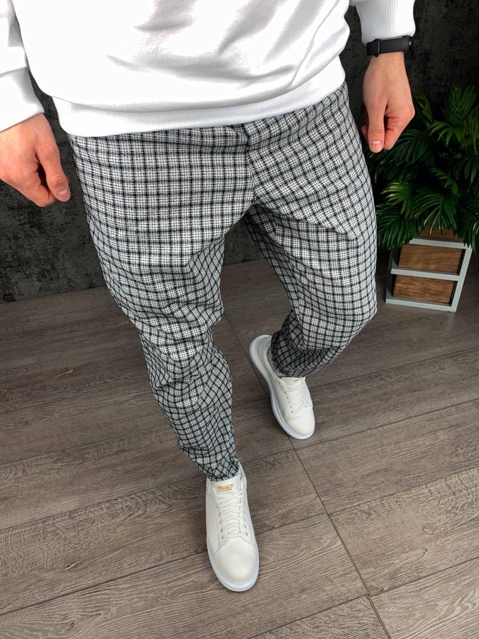 Мужские Серые Брюки в Черную Клетку CROSS — Купить Недорого на Bigl.ua ...