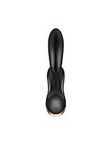 Смарт вібратор-кролик з подвійним відростком Satisfyer Double Flex Black, фото 4