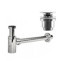Сифон металевий хромований з донним клапаном клік-клак Mexen, Польща