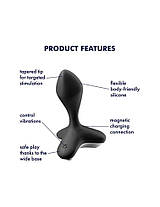 Анальний вилка з вібрацією Satisfyer Game Changer Black, фото 3