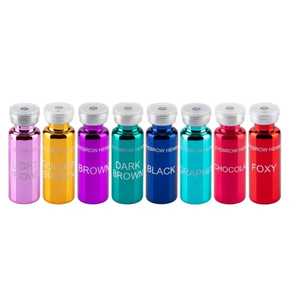 Набір хни (8 відтінків) для брів Ekkobeauty
