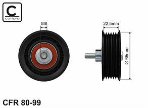 Ролик генератора Fiat Ducato III 2.2JTd 06-Caffaro CFR80-99F