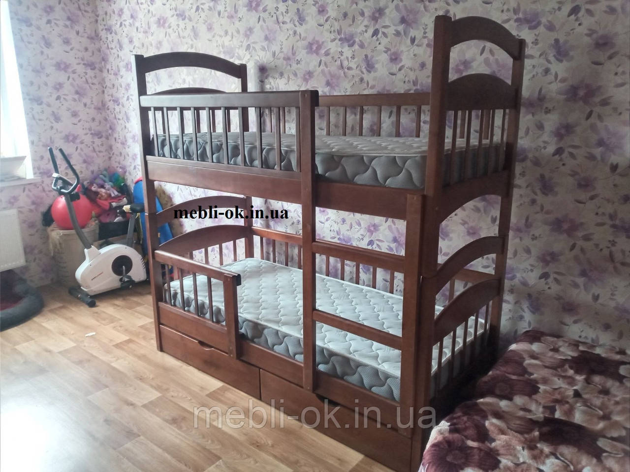 Двох'ярусне дитяче ліжко Карина Люкс Посилена NEW 80*190