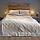 Постільна білизна Lotus Home Washed cotton - Daften kahve-bej полуторний, фото 4