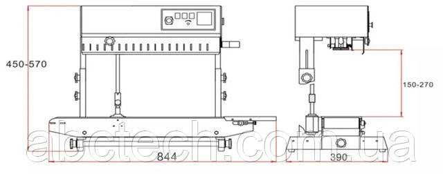 Схема з розмірами зварювач FRB-770 Схема з розмірами зварювач FRB-770
