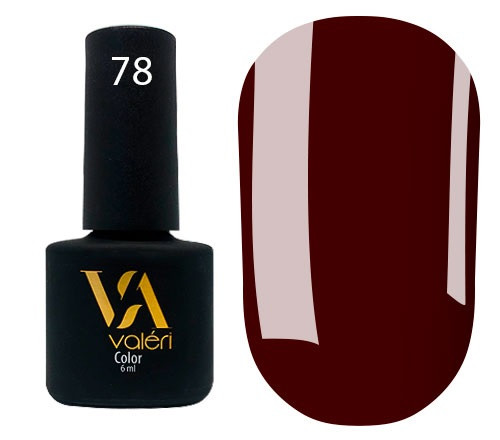 Гель-лак Valeri Color 078 Темний шоколад 6 мл