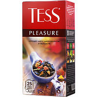 Чай Tess Pleasure (тес плежу) чорний із шипшиною та яблуком 25 пакетів по 1.5 г