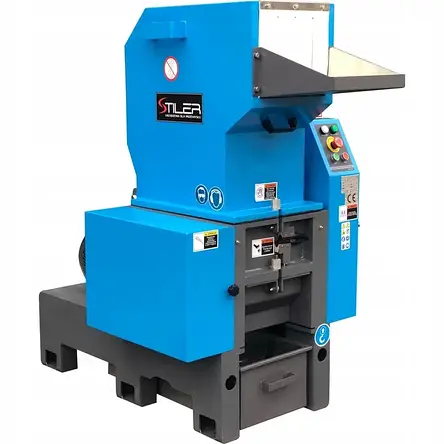 ♻️ Дробарка для пластику STILER 5.5 кВт — надійне рішення для переробки полімерів, гуми, паперу та дерева, фото 1