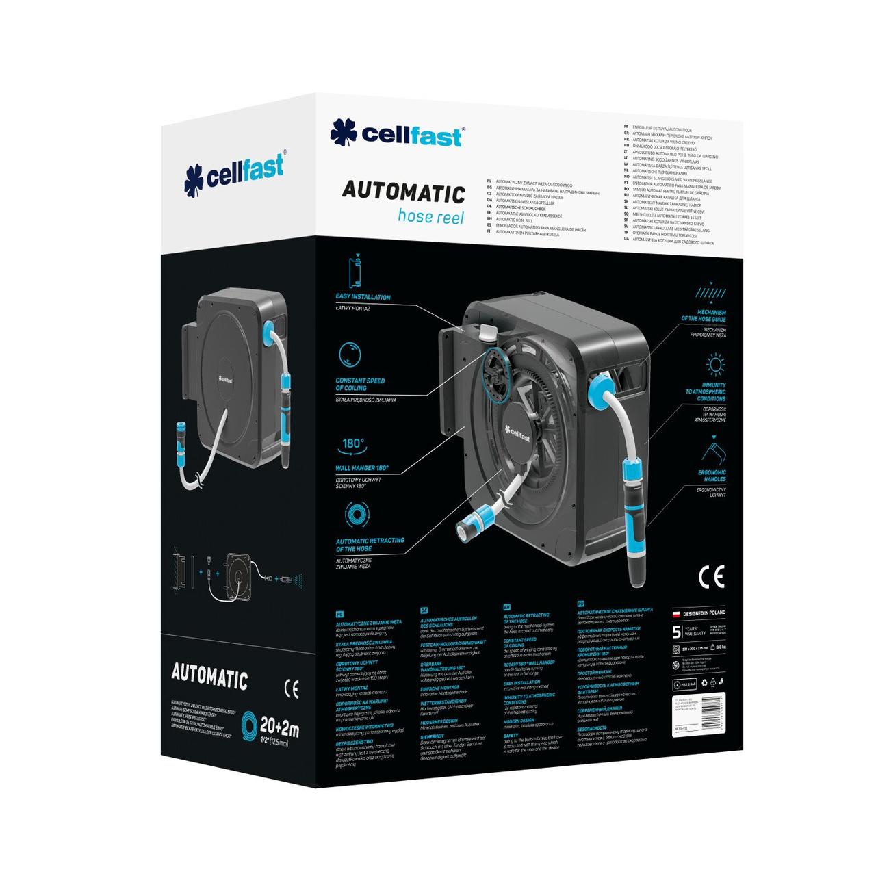 Котушка автоматична 1/2", 20м+2м ERGO