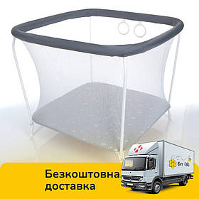 Дитячий ігровий манеж (квадратний, м'яке дно, сітка).