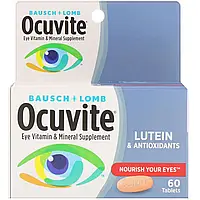 Ocuvite, добавка для зрения с витаминами и микроэлементами, лютеин и антиоксиданты, 60 таблеток Днепр