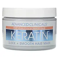 Advanced Clinicals, маска с кератином для гладкости волос, 340 г (12 унций) Днепр