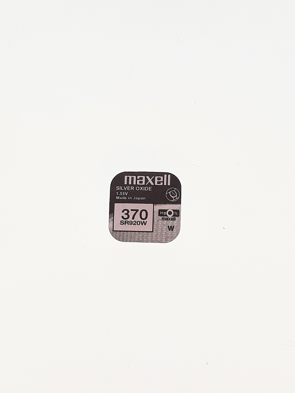 Батарейка для годинників Maxell SR920W (370) 1.55V 39mAh Срібно-цинкова, 9,5x2.05mm