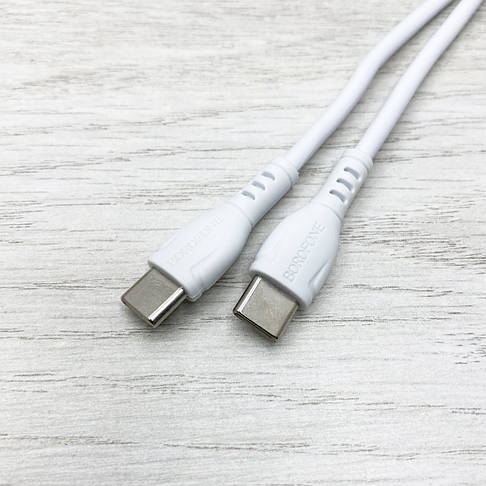 USB кабель BOROFONE BX31 type-c to type-c 3A 1м (білий), фото 3