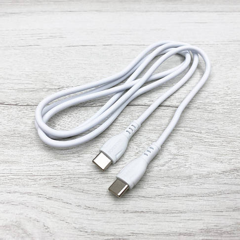 USB кабель BOROFONE BX31 type-c to type-c 3A 1м (білий), фото 2