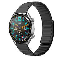 Силиконовый магнитный ремешок Primolux Magnet для часов Huawei Watch GT / GT 2 - Black