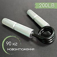 Эспандер кистевой для пальцев руки пружинный Cima Heavy Grip Нагрузка 90 кг Серый (W919-200)