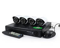 Комплект відеонагляду відеореєстратор DVR 4 камери Jortan 6145 AHD-4
