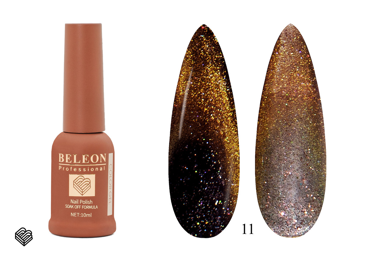 Гель-лак BELEON 12D Peacock Cat Eye 10мл №11