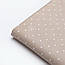 Сатин "Рідкий горошок 5 мм на темно-бежевому тлі", №4134с, фото 3