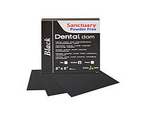 Чорний Коффердам Dental Dams Sanctuary (Дентал Дамс), 36шт./упак. (середні)
