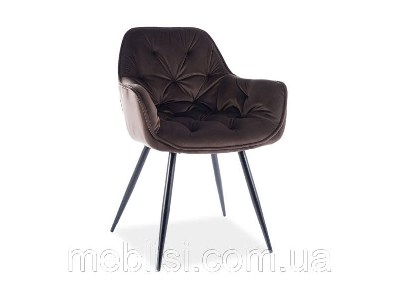 Коричневе крісло CHERRY VELVET бл, 48 (Signal)