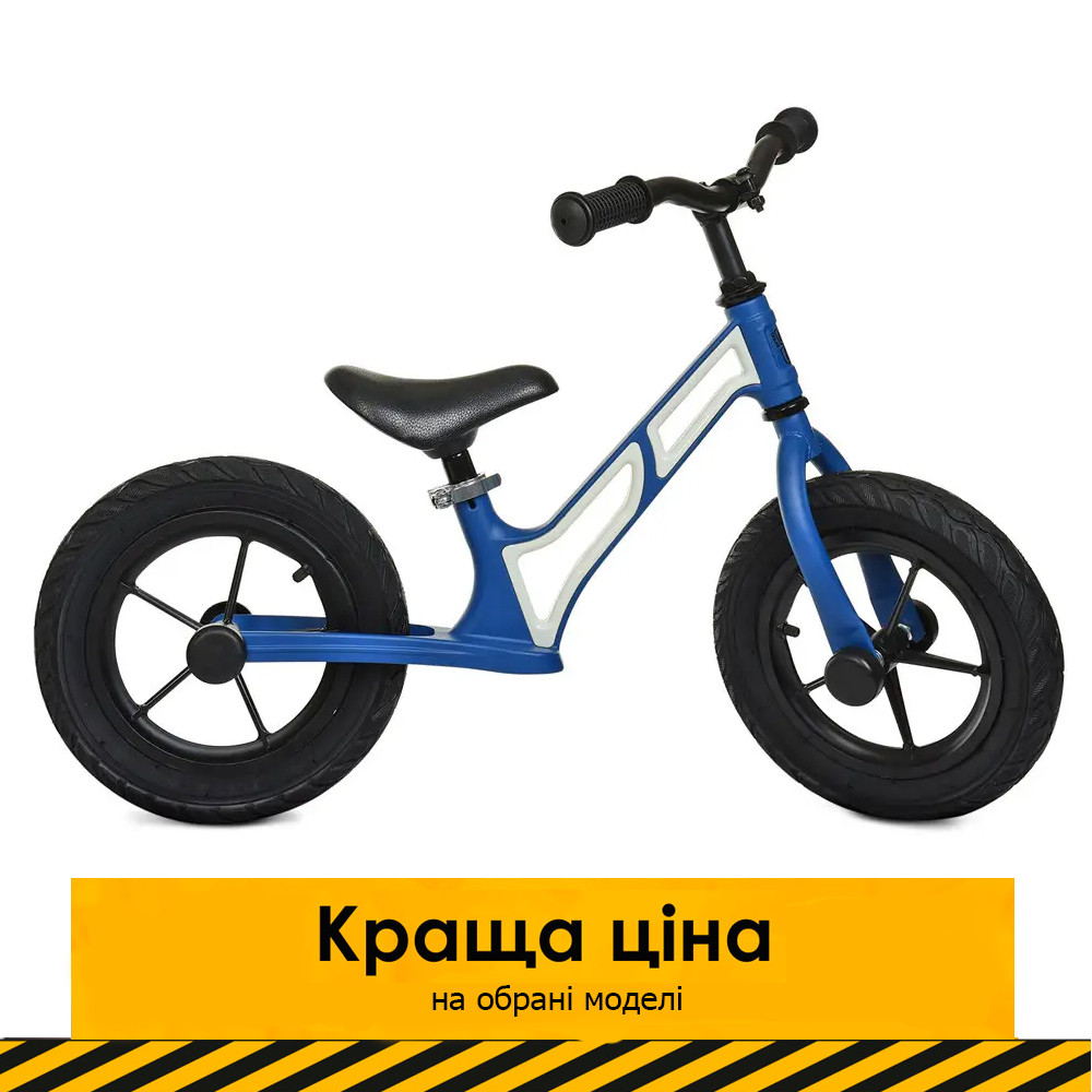 Дитячий беговел 12 дюймів (надувн.кіл, алюм.обод, магнієва рама) PROFI KIDS HUMG1207A-3 Синій