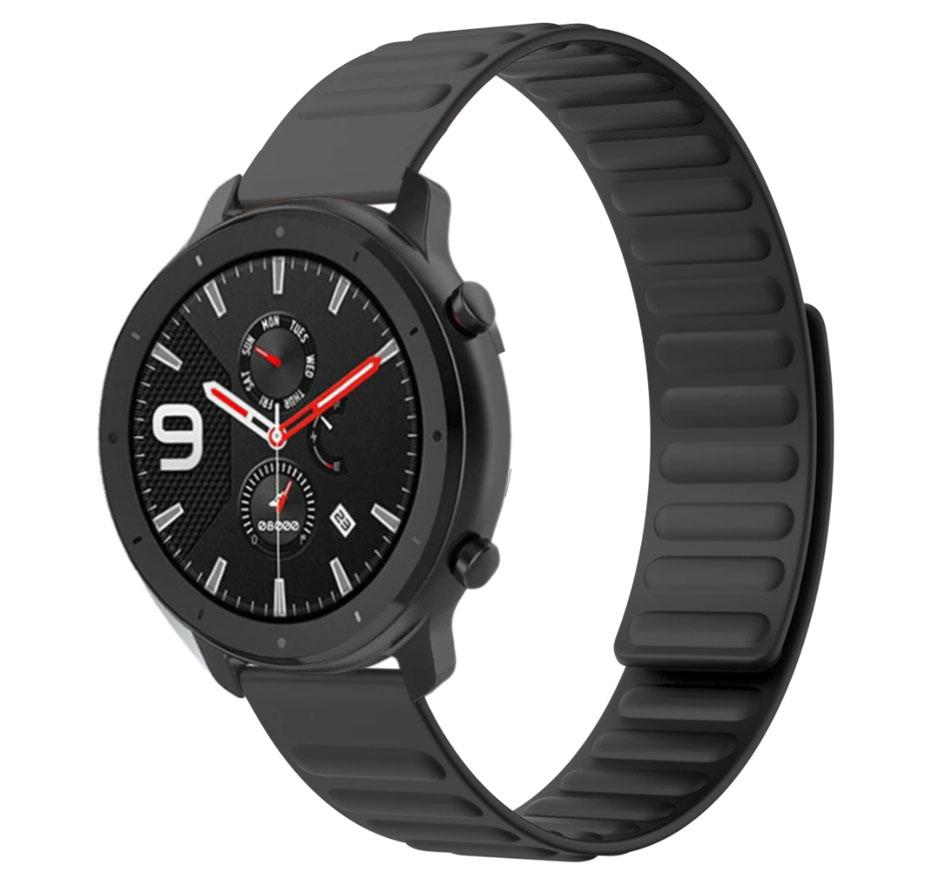Силіконовий магнітний ремінець Primolux Magnet для годинника Xiaomi Amazfit GTR 47 mm - Black