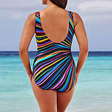 Жіночий красивий купальник великого розміру, відрядний модний купальник з поролоновими чашками, фото 4