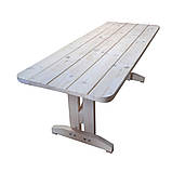 Дерев'яний садовий стіл 1,95 м "Стайл". Колір: Без фарбування, фото 8