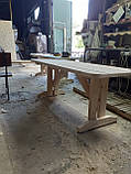 Дерев'яний садовий стіл 1,95 м "Стайл". Колір: Без фарбування, фото 5