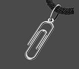 Підвіска Скріпка зі срібла, фото 2
