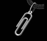 Підвіска Скріпка зі срібла, фото 3