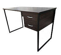 Компьютерный стол, письменный стол, стол с полками, деревянный стол, стол в стиле лофт, кованый стол