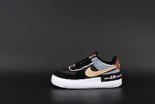 Жіночі кросівки Nike Air Force 1 Shadow Black Metallic Red Bronze Light Artic Pink CU5315-001, фото 3