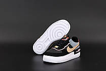 Жіночі кросівки Nike Air Force 1 Shadow Black Metallic Red Bronze Light Artic Pink CU5315-001, фото 5