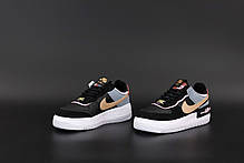 Жіночі кросівки Nike Air Force 1 Shadow Black Metallic Red Bronze Light Artic Pink CU5315-001, фото 4